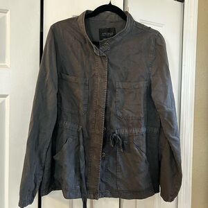 Sanctuary Slate Gray Drawstring Utility Jacket Medium